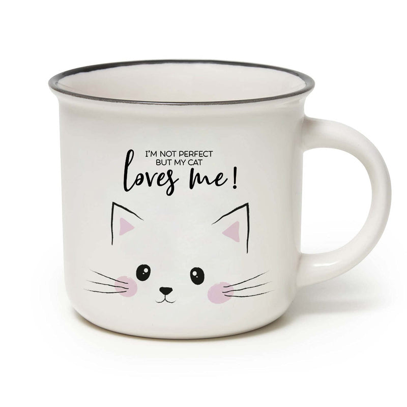 Legami Cup-Puccino Cat Mug, Bone China, Multicoloured, 350 ml