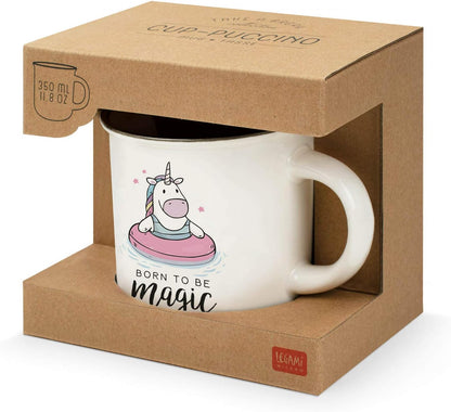 Legami Cup-Puccino Unicorn Mug, Bone China Porcelain, Multicolor