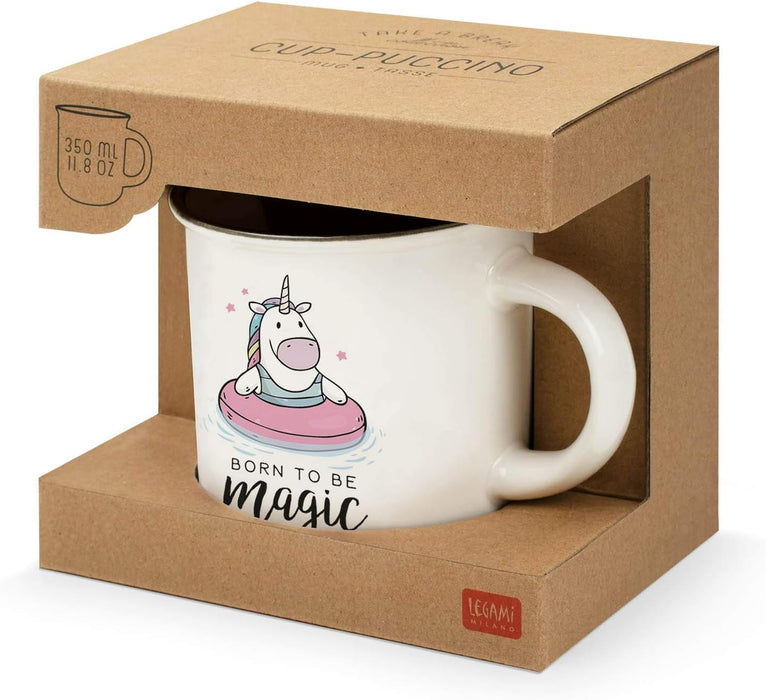 Legami Cup-Puccino Unicorn Mug, Bone China Porcelain, Multicolor