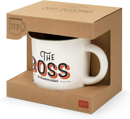 Legami Cup-Puccino The Boss Mug, Bone China, 350 ml, Multi-Colour
