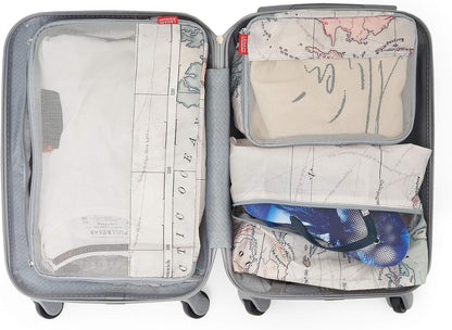 Legami - Travel Organiser - Set of 3 Travel Envelopes - Map Print