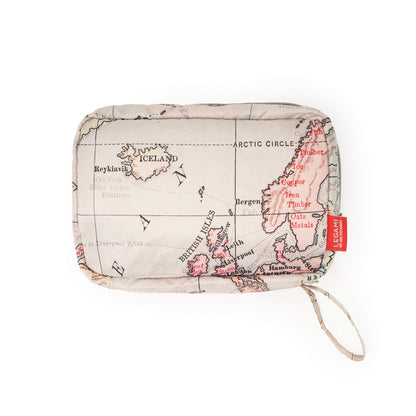 Legami - Travel Toiletry Bag, Map, 1 Unit (Pack of 1
