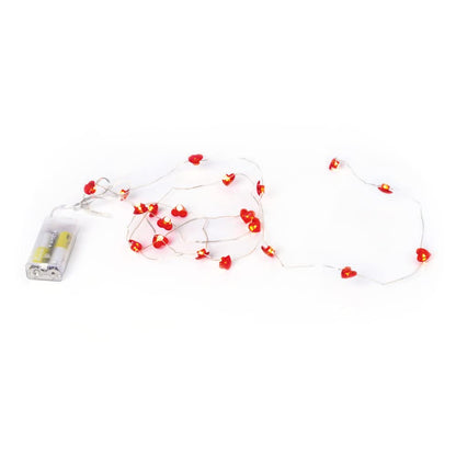 Legami - Filo di Luci Led a Forma di Cuore, Love at First Light, Lunghezza 190 cm, con 20 Led a Forma di Cuore, Filo Luminoso Color Argento, Colore Luce Bianco Caldo