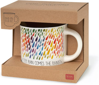 Legami - Cup Puccino, New Bone China Mug, After Rain, Take a Break Collection, 350 ml, Dishwasher Safe, Microwave Safe