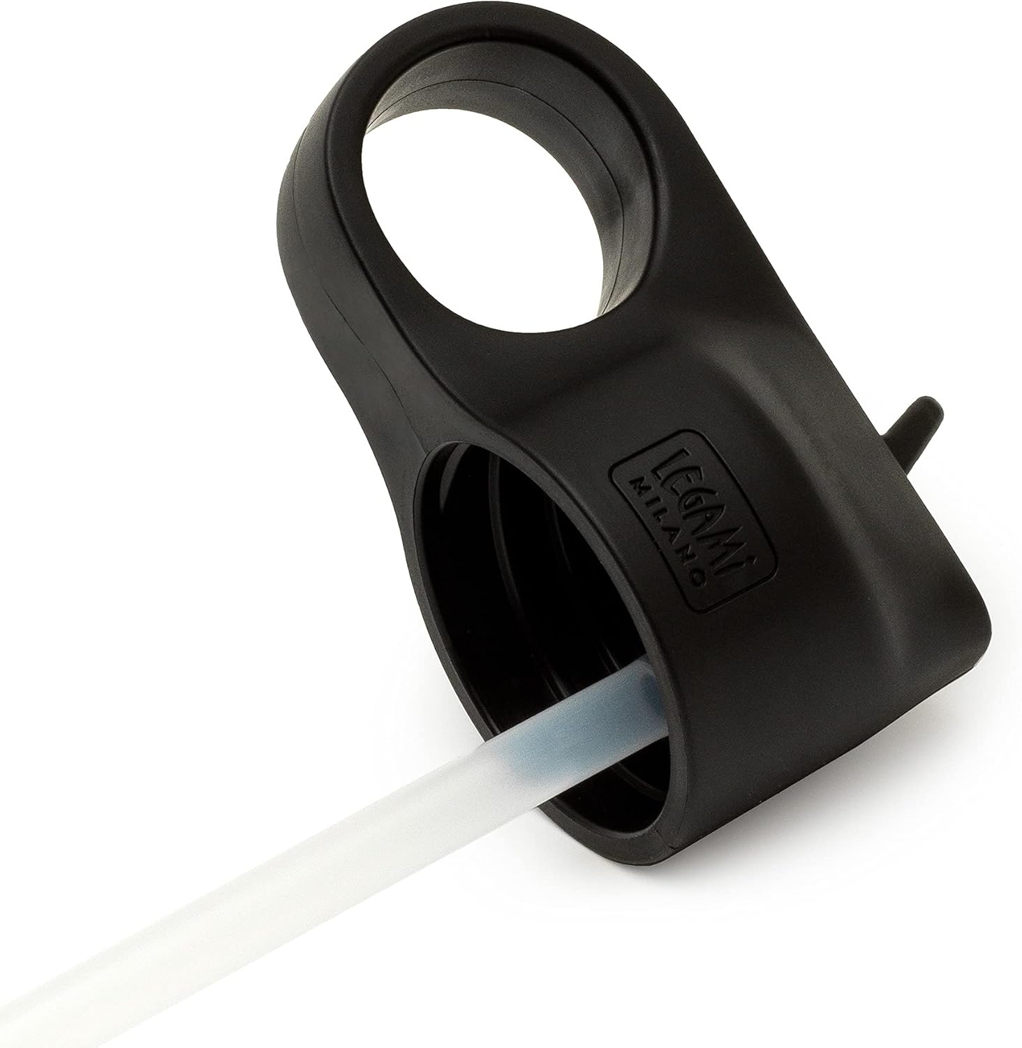 Legami - Water Bottle Cap with Spout, Sport Lid, 8x4.5 cm, Suitable for use on 500 ml Thermal Bottle, Airtight Closure, 2 Straws Included, Dishwasher Safe