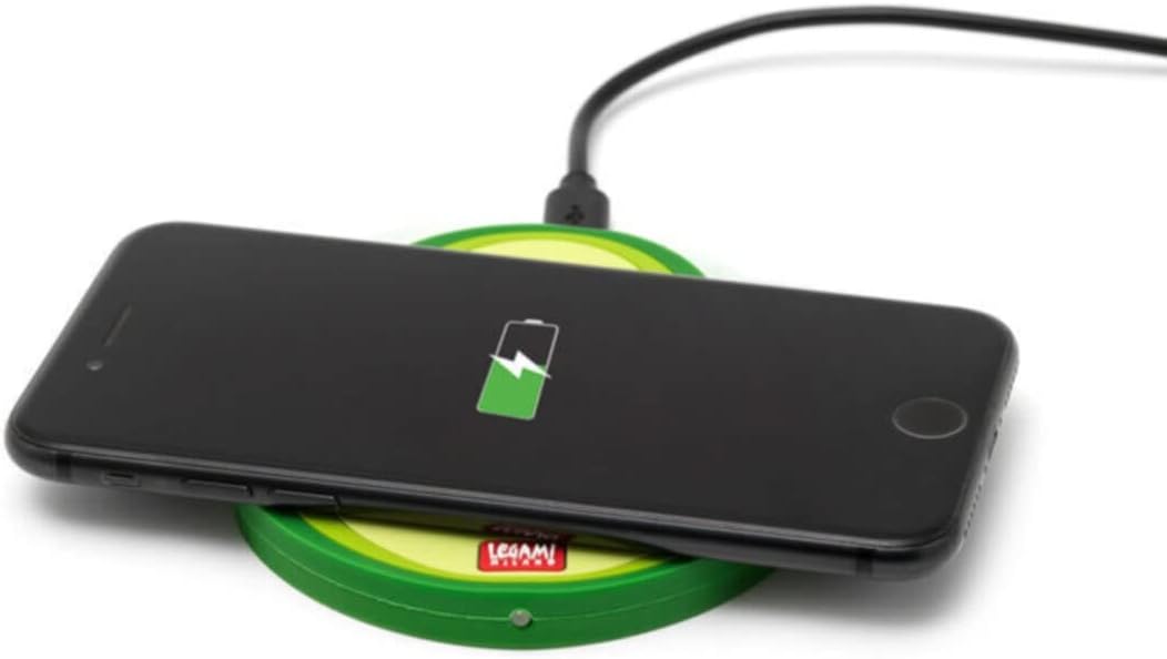 Legami Super Fast VWCHAR0001 Wireless Charger for Smartphone, Multicolour (Avocado)
