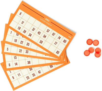 Legami - Tombola, Bingo, 21x23.5 cm, Includes Swivel Metal Ball, 90 Numbered Balls, the Scoreboard, 60 Folders and 300 Number Markers, Automatic Ball Collection