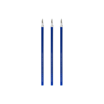 Legami - Refill for Erasable Gel Pen, Set of 3, Height 13 cm, Blue Thermosensitive Ink, Tip 0.7 mm
