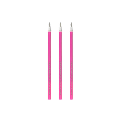 Legami Refill for Erasable Gel Pen, Set of 3 Refills, 13 cm Height, Pink Thermosensitive Ink, 0.7 mm Tip
