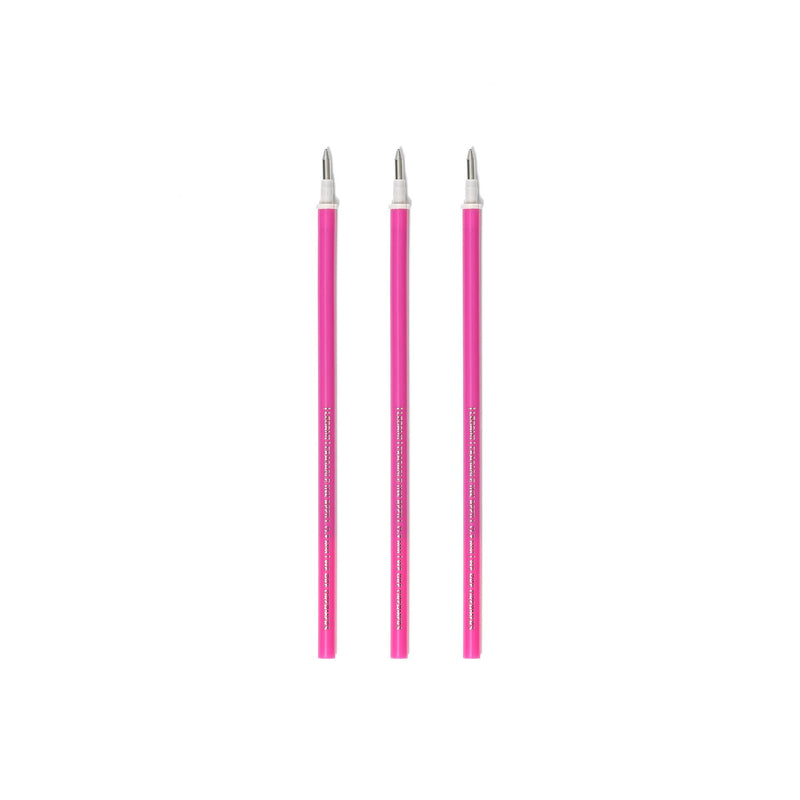 Legami Refill for Erasable Gel Pen, Set of 3 Refills, 13 cm Height, Pink Thermosensitive Ink, 0.7 mm Tip