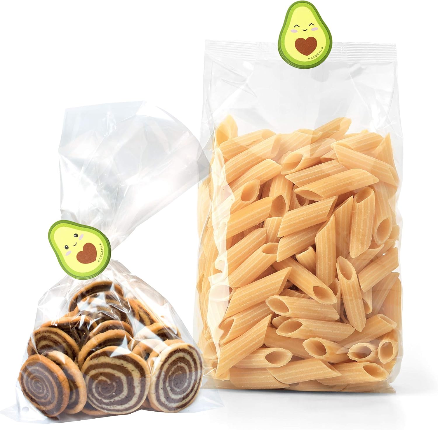 Legami - Set of 4 Clip Close Package, 4.2x5.5 cm, Avocado Theme