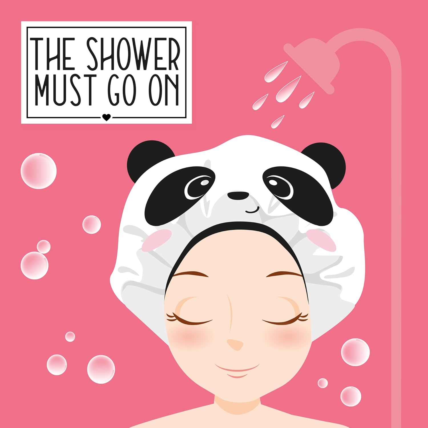 Legami The Shower Must Go On - Shower Cap - Panda