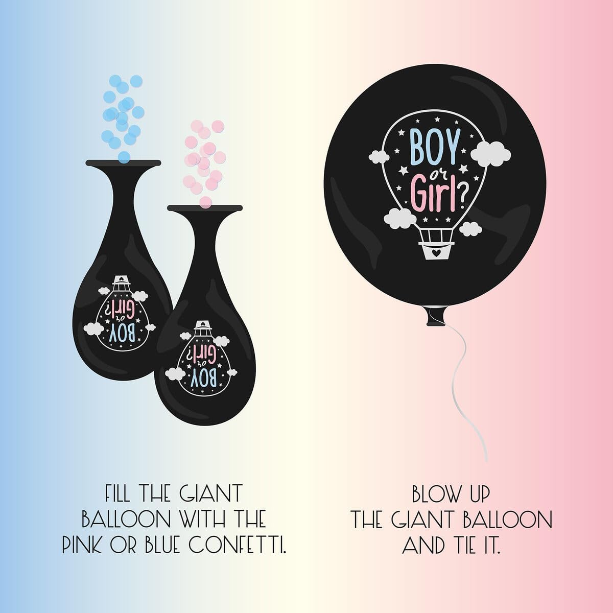 Legami Pink Or Blue, We Love You - Gender Reveal Party Kit