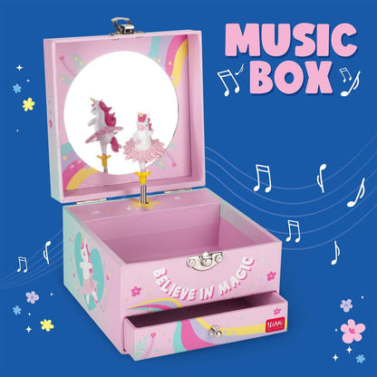 LEGAMI Musical Jewellery Box with turning Unicorn