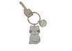Enamelled Metal Keyring - What a Key Ring!, grey, One size