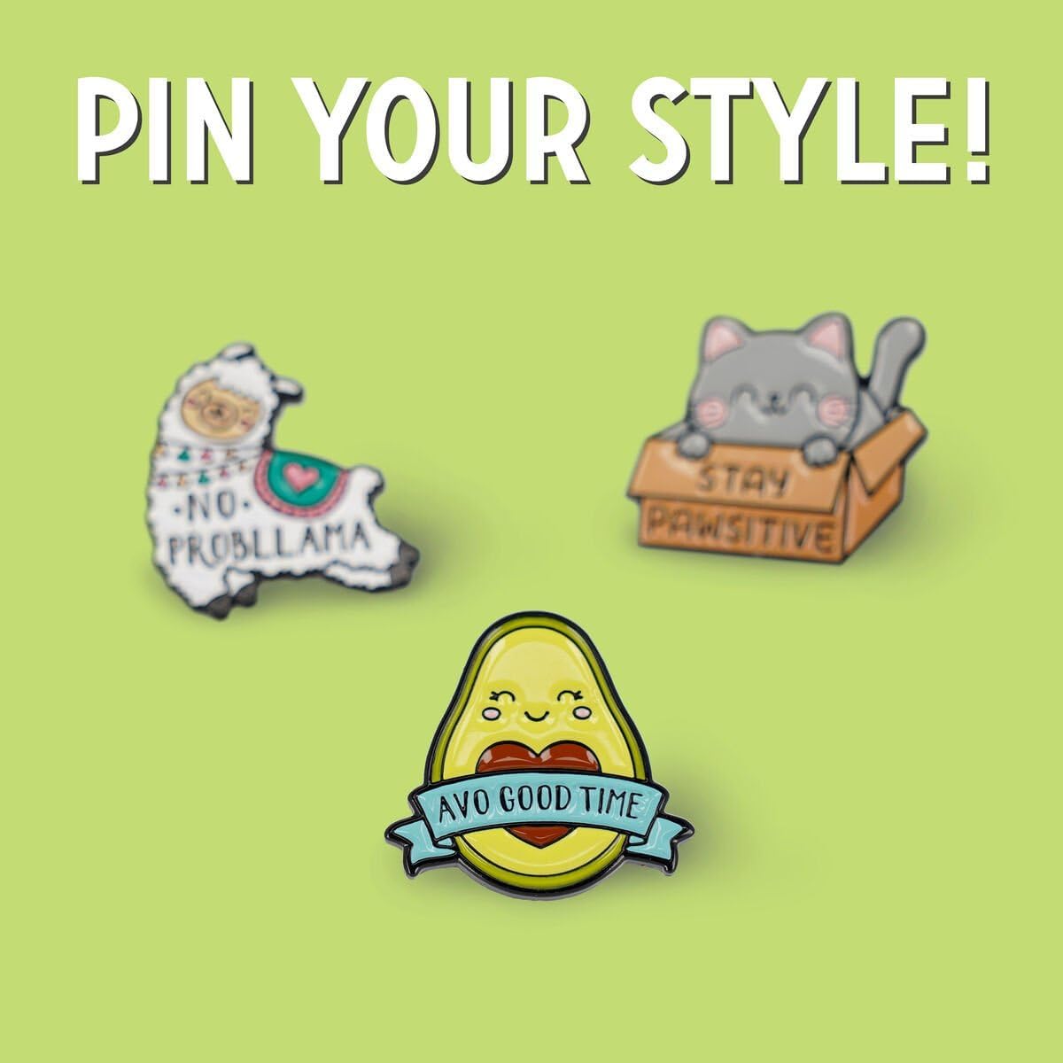 Legami Enamel Metal Pin - Pin Your Style! - Avocado, Multicolor, 0