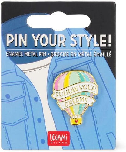 Legami Enamel Metal Pin - Pin Your Style! - Air Balloon