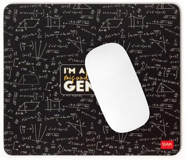 Legami - Mouse Pad, Boss Theme, Mouse Pad with Dustproof and Anti-Glare PVC Surface, Non-Slip Rubber Base, 22.3 x 23.3 cm