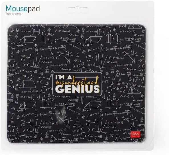 Legami - Mouse Pad, Boss Theme, Mouse Pad with Dustproof and Anti-Glare PVC Surface, Non-Slip Rubber Base, 22.3 x 23.3 cm