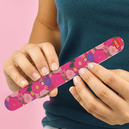 Legami - Set van 3 nagelvijlen – nails voor het schilderen, nagelvijl voor inkorten, vijlen en vormen van alle soorten nagels, nauwkeurige manicure, geschikt voor gebruik in de salon en thuis, bloemen