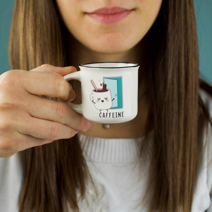 Legami - Espresso for Two Coffee Mugs, Set of 2 New Bone China Coffee Mugs, Dishwasher Safe Coffee Cup, Poo Theme, Diameter 5.5 cm, Capacity 50 ml