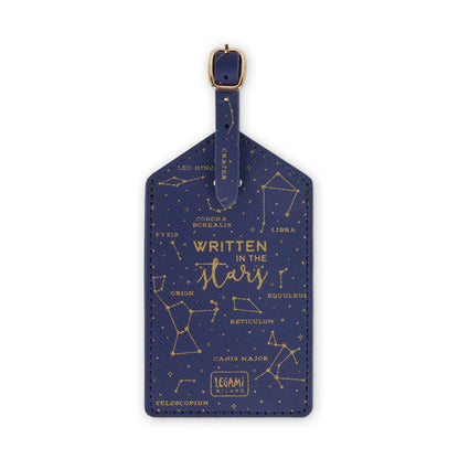 Legami - Luggage Tag, Luggage Tag for Suitcase, Accessory for Airplane Cruise Train, Luggage Tag for Data Protection in PU Leather and Microfibre, Stars