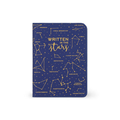 Legami - Blue Passport Holder, Passport Holder Wallet for Travel, Passport Case, 1 Passport Pocket, 4 Card Pockets, RFID Protection, 10.5 x 14 x 1 cm, Stars Theme, Blue, S, Casual