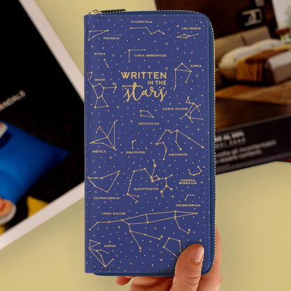 Legami - Blue Travel ID Card Holder, RFID Blocking Passport Organizer, 4 Large Pockets, 7 Small Pockets, Zip Closure, 11 x 24 x 3 cm, Stars Theme, Blue, L, Casual