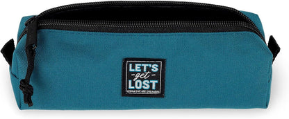 Legami - Case, Zip Closure, Made from Recycled Plastic, Durable, Practical, 22x6cm, Petrol Blue Theme, Petrol Blue, Taglia Unica, Petrol Blue