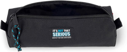 LEGAMI - Black Pencil Case, Zip Closure, Recycled Plastic, 22x6cm