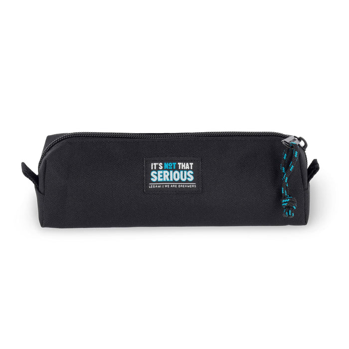 LEGAMI - Black Pencil Case, Zip Closure, Recycled Plastic, 22x6cm