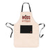 Legami - Boss of The Kitchen Apron for Men and Women, Super Chef, Front Pocket, Adjustable, One Size, Machine Washable, Size 56 x 76 cm, Boss of The Kitchen Theme, beige, One Size