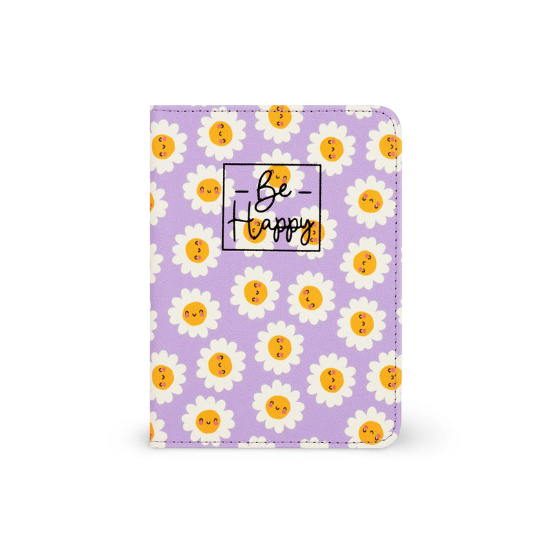Legami - Passport Holder with Flowers, Passport Holder Wallet for Travel, Passport Case, 1 Passport Pocket, 4 Card Pockets, RFID Protection, 10.5 x 14 x 1 cm, Daisy Theme, Purple, S, Casual