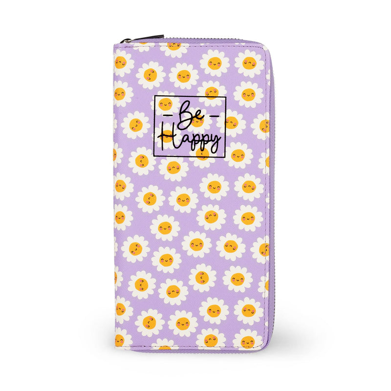 Legami - Blue Travel ID Card Holder Passport Holder RFID Blocking 4 Large Pockets, Daisy, L, Casual