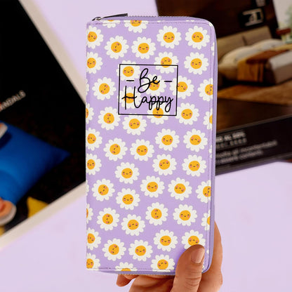 Legami - Blue Travel ID Card Holder Passport Holder RFID Blocking 4 Large Pockets, Daisy, L, Casual