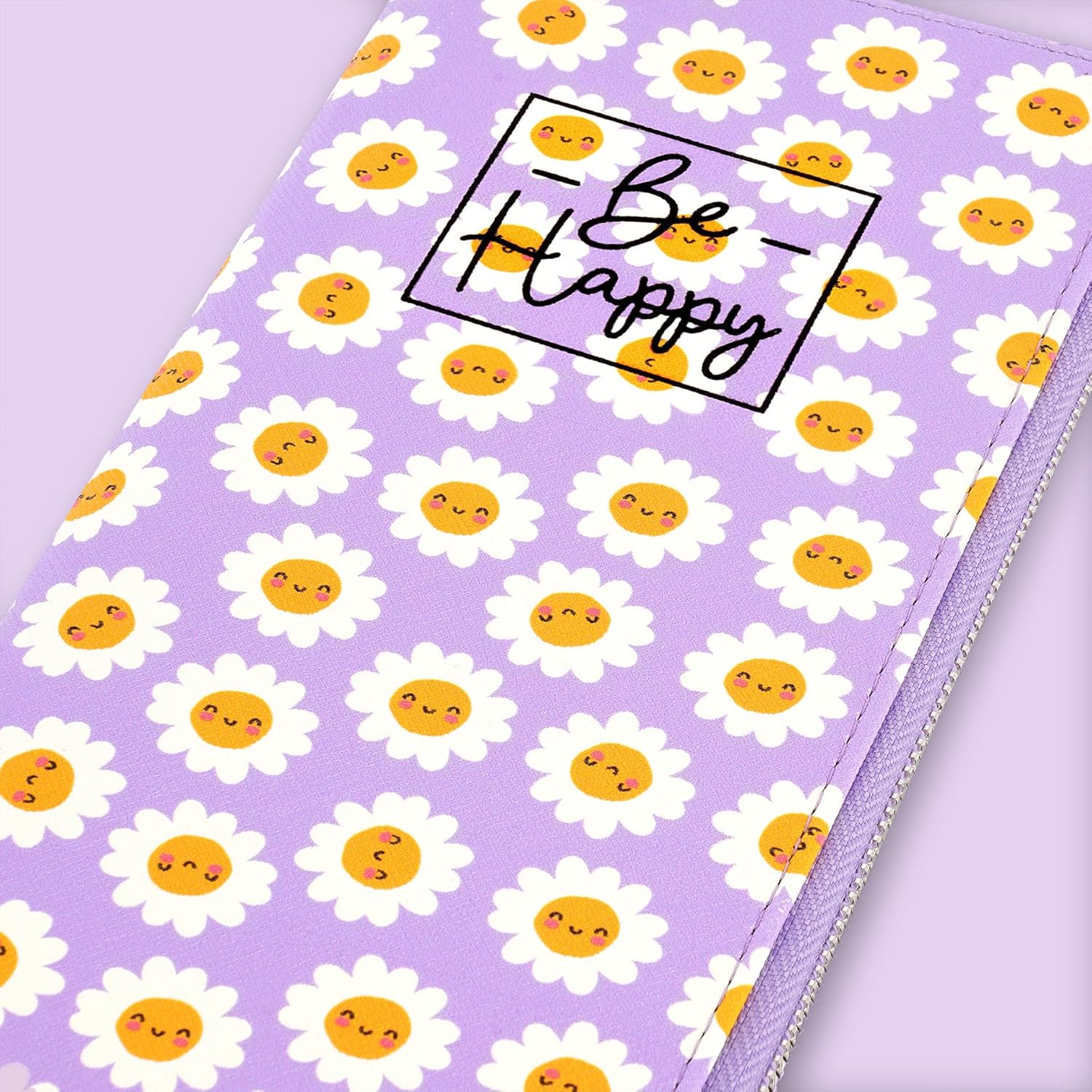 Legami - Blue Travel ID Card Holder Passport Holder RFID Blocking 4 Large Pockets, Daisy, L, Casual