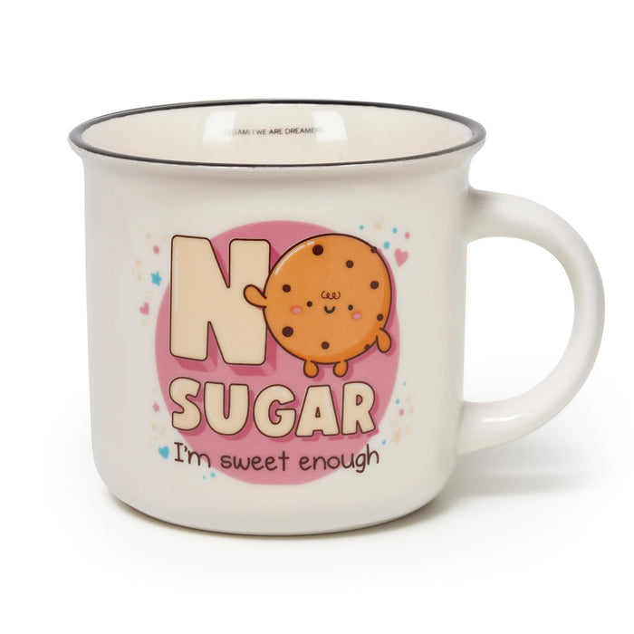 Legami - Cuppuccino Mug, New Bone China, Breakfast Cup, Dishwasher Safe Coffee Tea Mug, Diameter 10 cm, Capacity 350 ml, No Sugar Theme