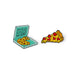 Legami - Set of 2 Enamel Pin Your Style! Brooch for Backpack Bag, Gift for Couples, Pizza, Size 3 x 3 x 1 cm, Yellow, Taglia unica, yellow, One size, Modern