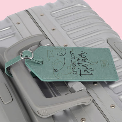 Legami - Luggage Tags, Let's Get Lost Together, Set of 2 Suitcase Tags, Airplane Cruise Train Travel Accessory, Luggage Tag for PU Leather and Microfiber Data Protection