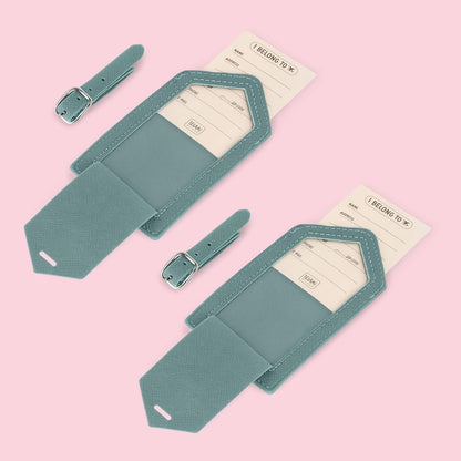 Legami - Luggage Tags, Let's Get Lost Together, Set of 2 Suitcase Tags, Airplane Cruise Train Travel Accessory, Luggage Tag for PU Leather and Microfiber Data Protection