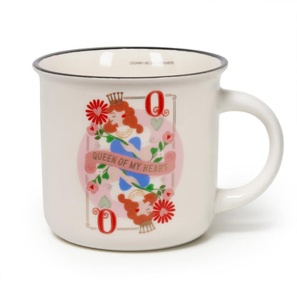 Legami - Cuppuccino Mug, New Bone China, Breakfast Cup, Dishwasher Safe Coffee Tea Mug, Queen Theme, Diameter 10 cm, Capacity 350 ml
