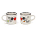 LEGAMI - Espresso Cups for Two, Set of 2 Coffee Cups Made of New Bone China, Coffee Cup Dishwasher Safe, Astronaut I Love You, Diameter 5.5 cm, Capacity 50 ml