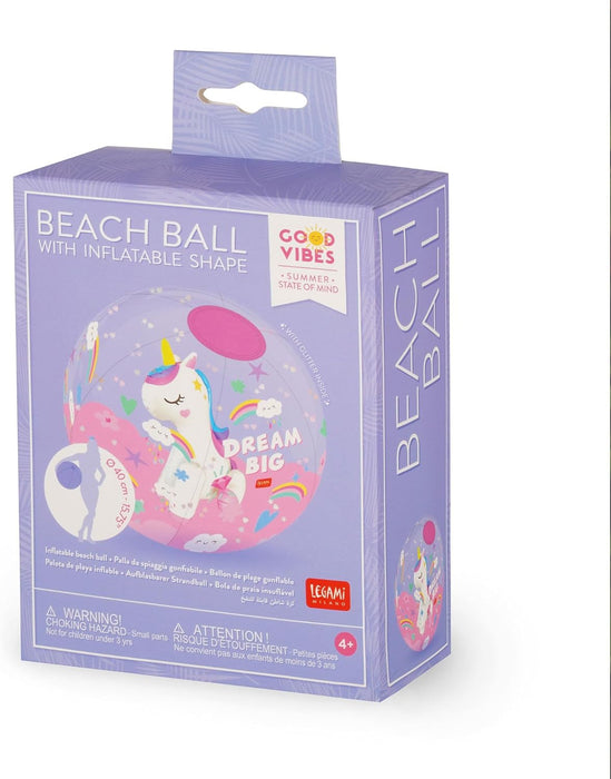 Legami - Inflatable Beach Ball, PVC Inflatable Ball, Soft for Children, Inflatable Ball for Beach Parties, Inflatable for Playing Football Volleyball, Diameter 40 cm
