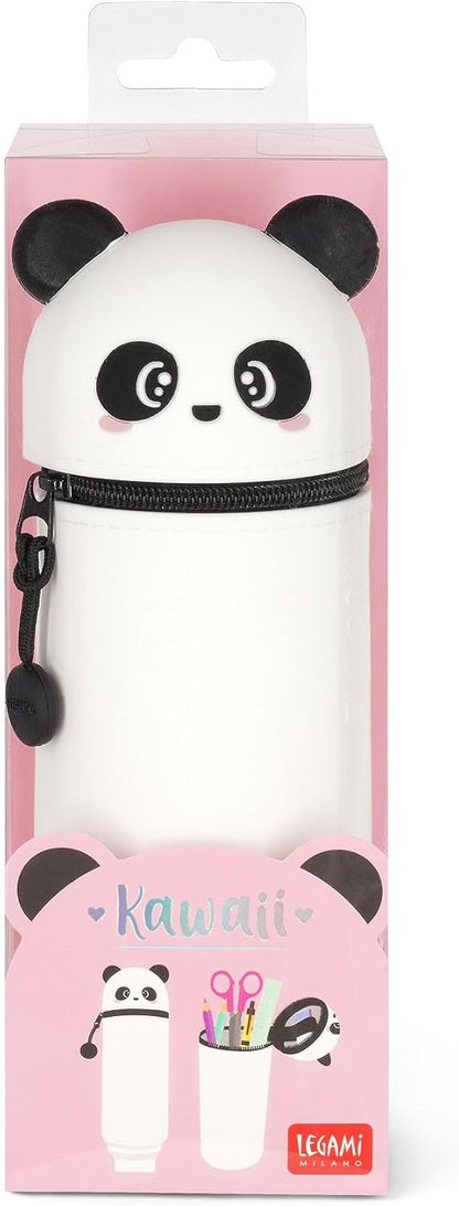 LEGAMI - 2-in-1 Soft Silicone Case - Kawaii Table Pen Holder, Zipper, Silicone, Pen Bag, Colouring Pencils Marker, H 18.5 cm