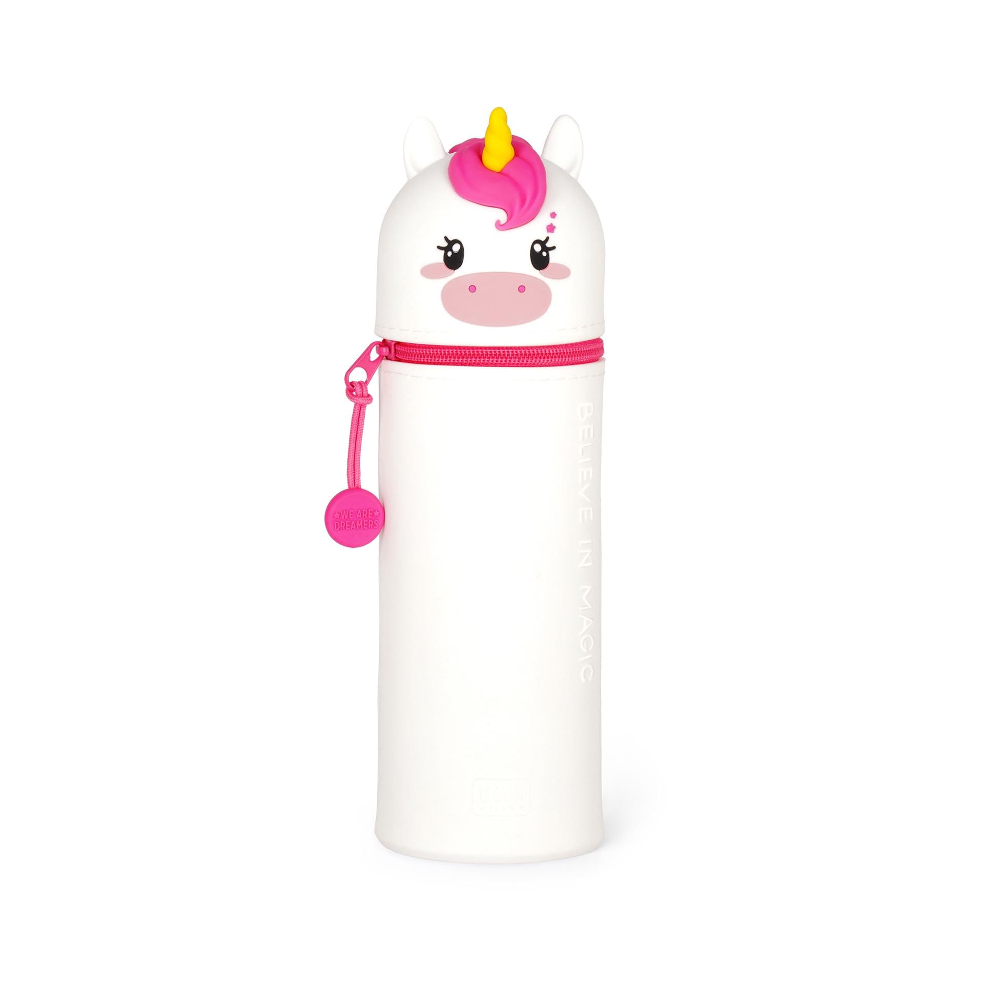 LEGAMI - 2-in-1 Soft Silicone Case - Kawaii Table Pen Holder, Zipper, Silicone, Pen Bag, Colouring Pencils Marker, H 18.5 cm