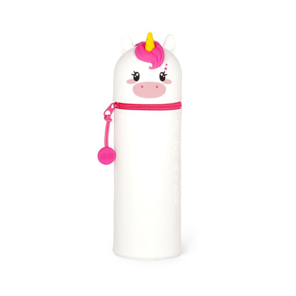 LEGAMI - 2-in-1 Soft Silicone Case - Kawaii Table Pen Holder, Zipper, Silicone, Pen Bag, Colouring Pencils Marker, H 18.5 cm