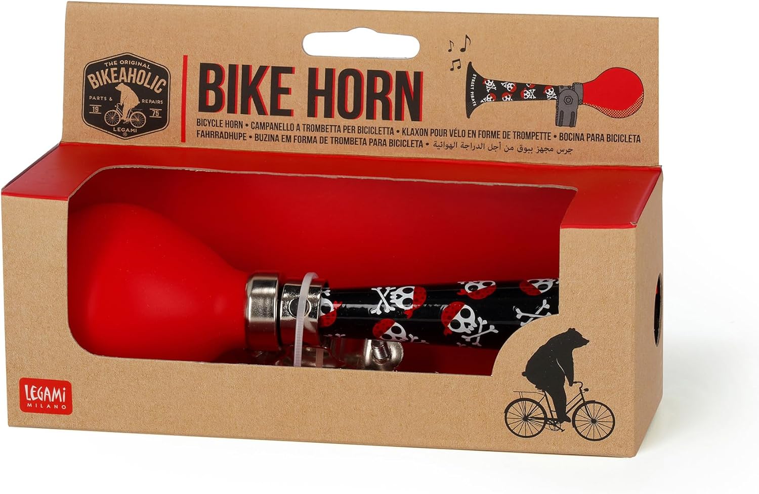 Legami Bike Horn Bell for Bicycles, Children's Bicycle Horn, Durable, Daisy Theme Youth Unisex