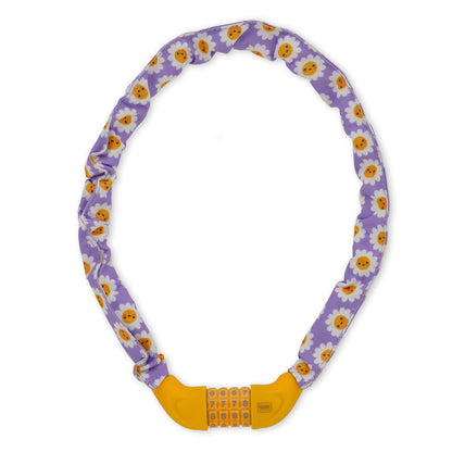Legami BIL0004 Number Lock, L 75 cm, Water Resistant, Ideal for Bike Lovers, Anti Theft Bicycle, Diameter 1.5 cm, Customisable Combination, Daisy, Purple