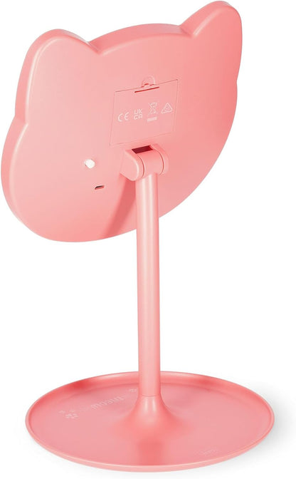 LEGAMI - You Look Purrfect! - Make Up Mirror with Light - Cat Shape - Adjustable Brightness and Tilt, Double Powered by USB or Batteries, for Makeup