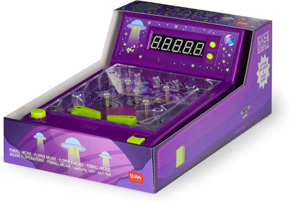 LEGAMI - Pinball Arcade - Galactic Race Vintage Game with Dual Control Lever Electronic Score Counter, Sound and Light, Works with AA Batteries (Not Included